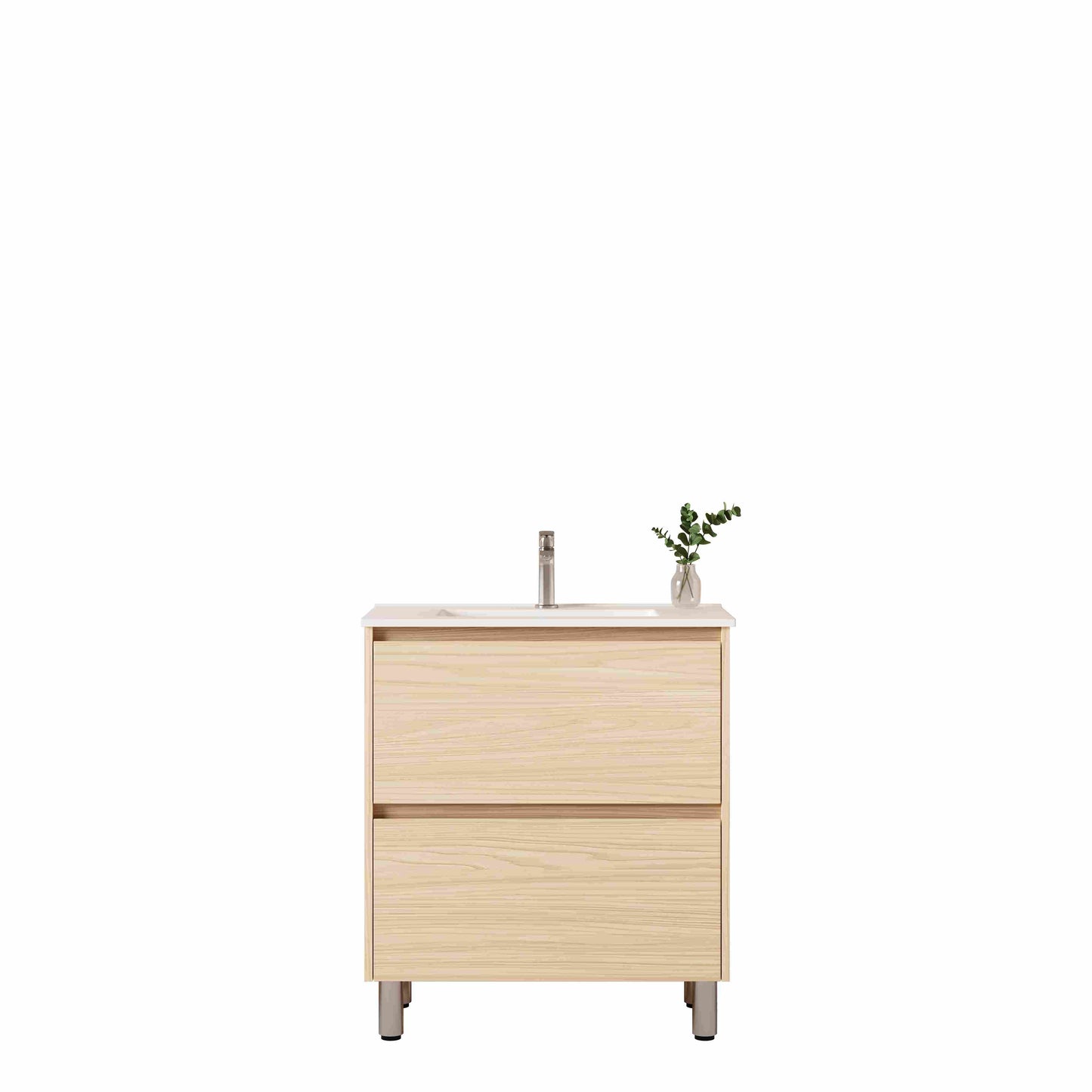HERA 750mm Slim Freestanding Vanity with Basin- Tas Oak