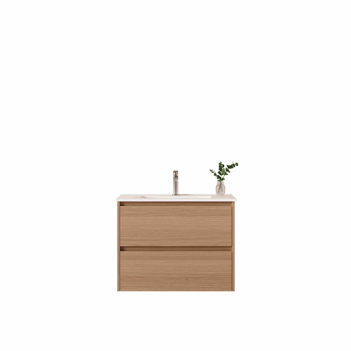 HERA 750mm Slim Wall-Hung Vanity with Basin- Elegant Oak