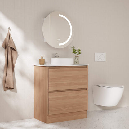 HERA 750mm Freestanding Vanity - Elegant Oak