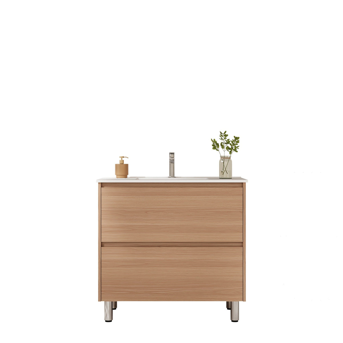 HERA 900mm Freestanding Vanity - Elegant Oak (+ KB-90HE-EO)
