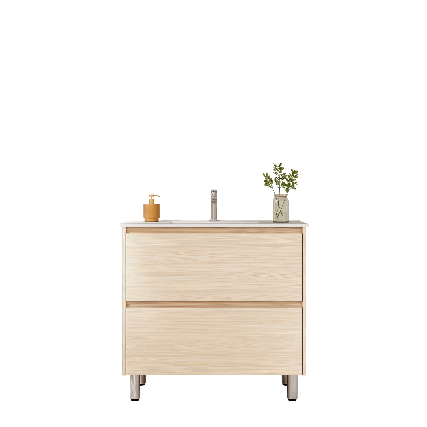 HERA 900mm Freestanding Vanity - Tas Oak (+ ST-90-LW)