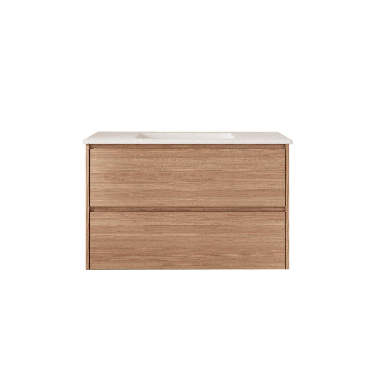 HERA 900mm Wall-Hung Vanity - Elegant  Oak (+ ST-90-BK)