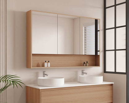 HERA 1200mm Shaving Cabinet - Elegant Oak