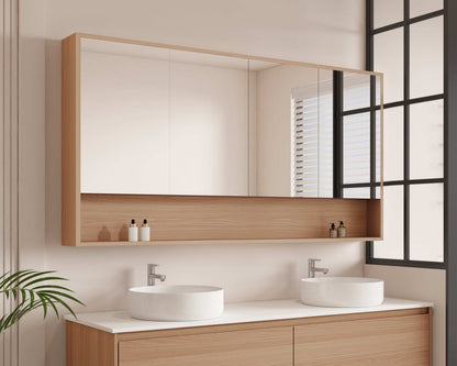HERA 1500mm Shaving Cabinet - Elegant  Oak