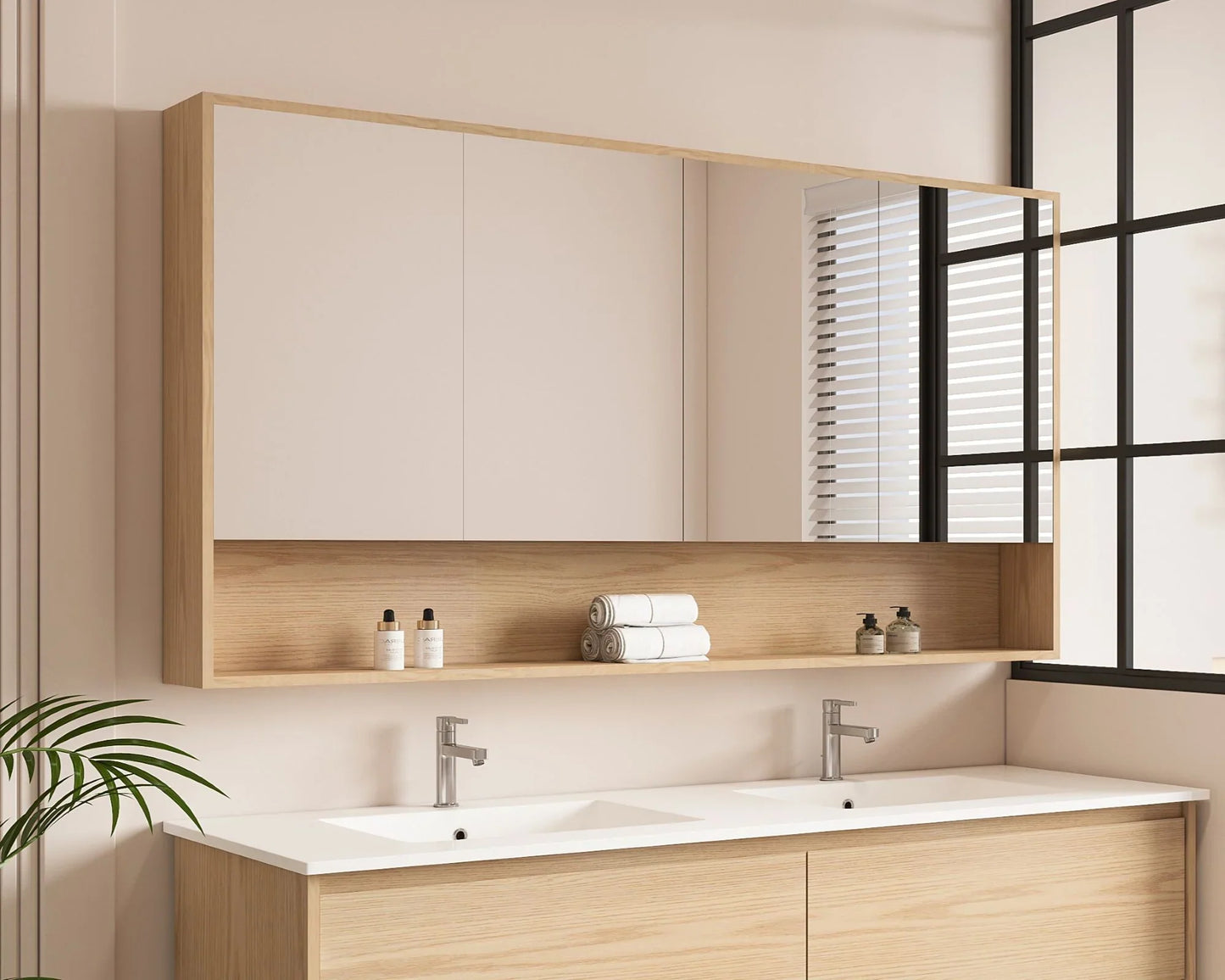HERA 1500mm x 780mm Shaving Cabinet - Tas Oak
