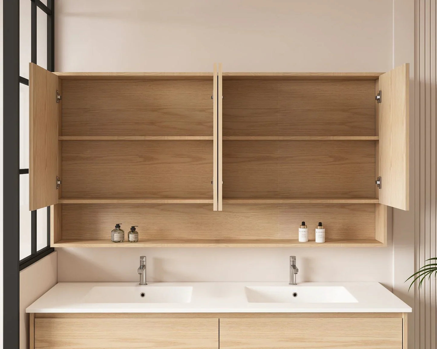 HERA 1500mm x 780mm Shaving Cabinet - Tas Oak
