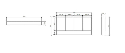HERA 1500mm x 780mm Shaving Cabinet - Tas Oak