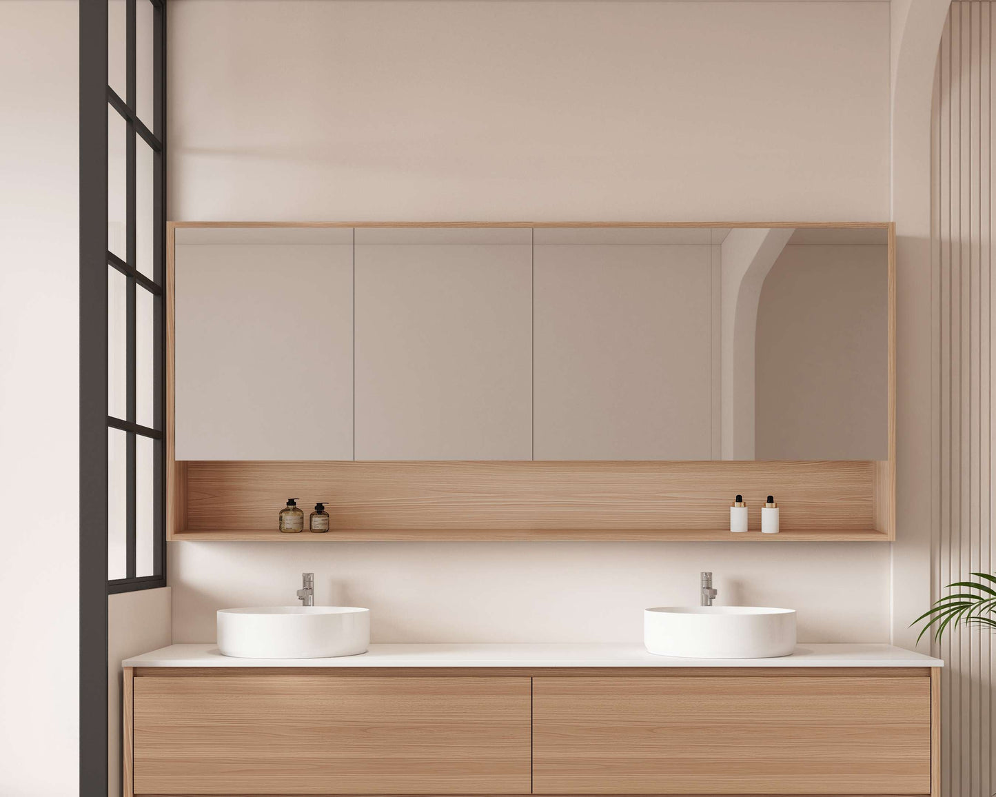 HERA 1800mm Shaving Cabinet - Elegant  Oak