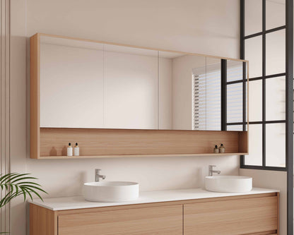 HERA 1800mm Shaving Cabinet - Elegant  Oak