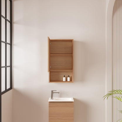 HERA 400mm Shaving Cabinet - Elegant Oak