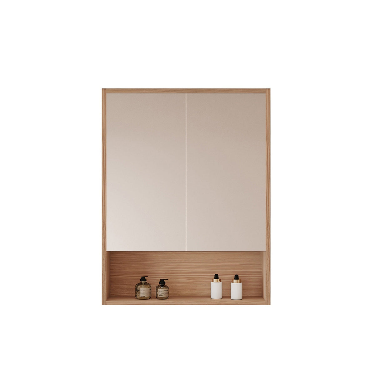 HERA 600mm Shaving Cabinet - Elegant Oak