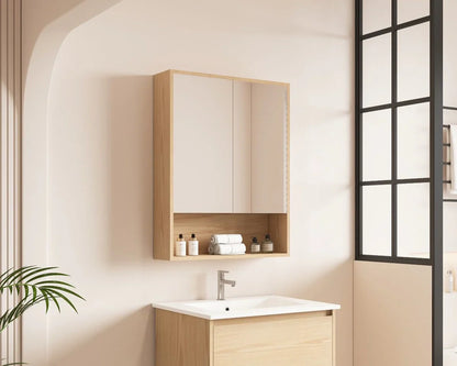 HERA 600mm x 780mm Shaving Cabinet - Tas Oak - Tas Oak Cabinet Only