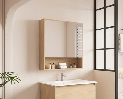 HERA 750mm x 780mm Shaving Cabinet - Tas Oak