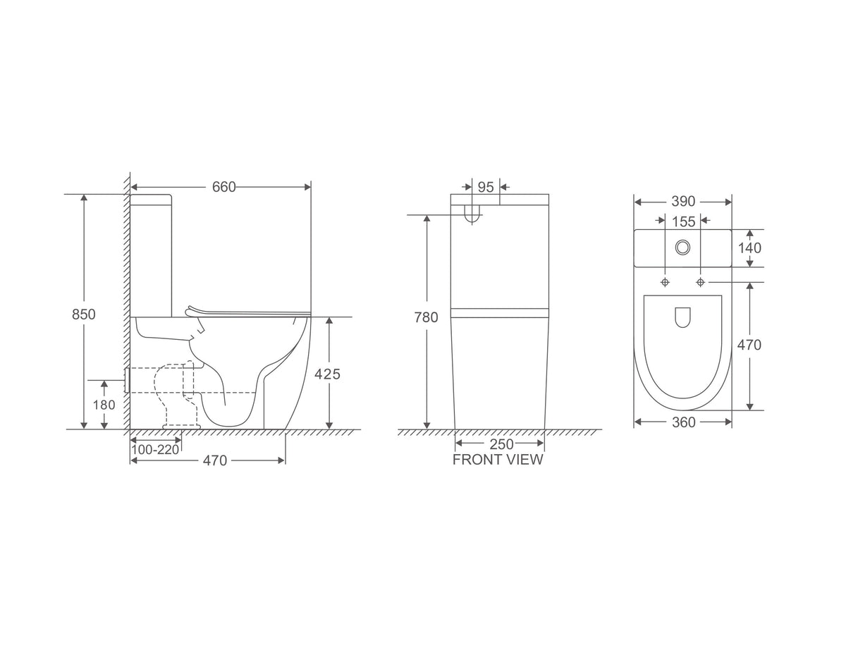 Hani Back-To-Wall Toilet Suite