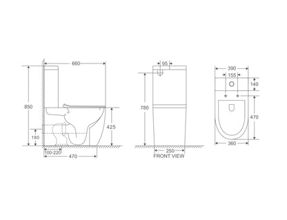 Hani Back-To-Wall Toilet Suite