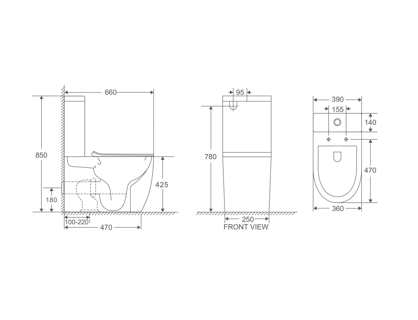 Hani Back-To-Wall Toilet Suite