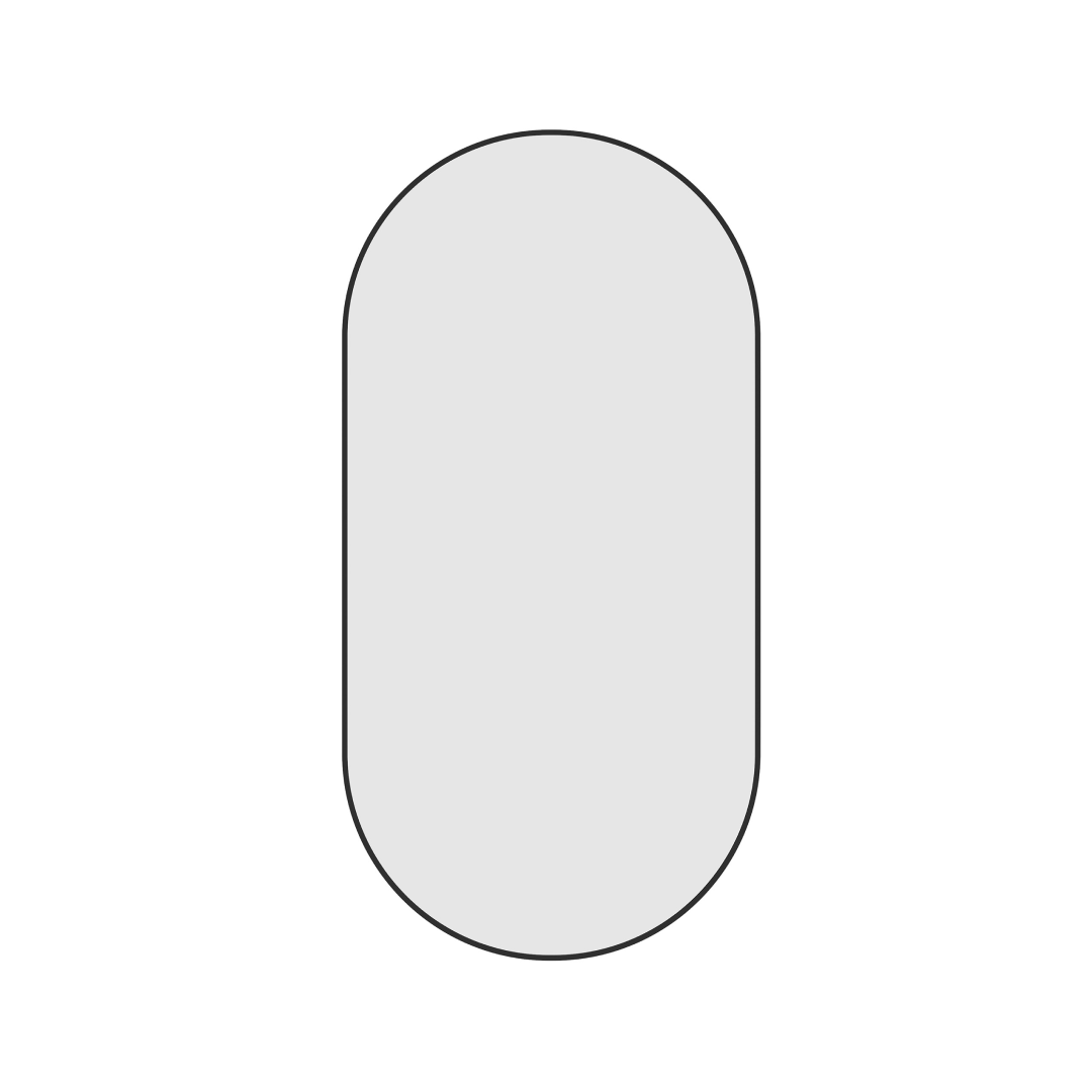 Thermogroup Ablaze Havana Pill Black Framed Mirror