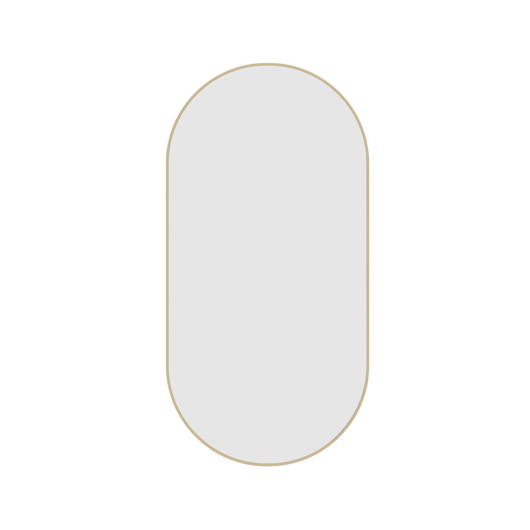Thermogroup Ablaze Havana Pill Gold Framed Mirror