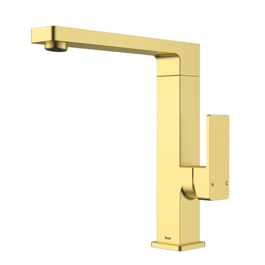 Ceram Sink Mixer Lux - Brushed Gold