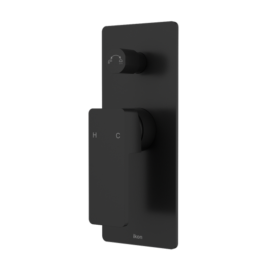 Ceram Wall Mixer Diverter - Matte Black