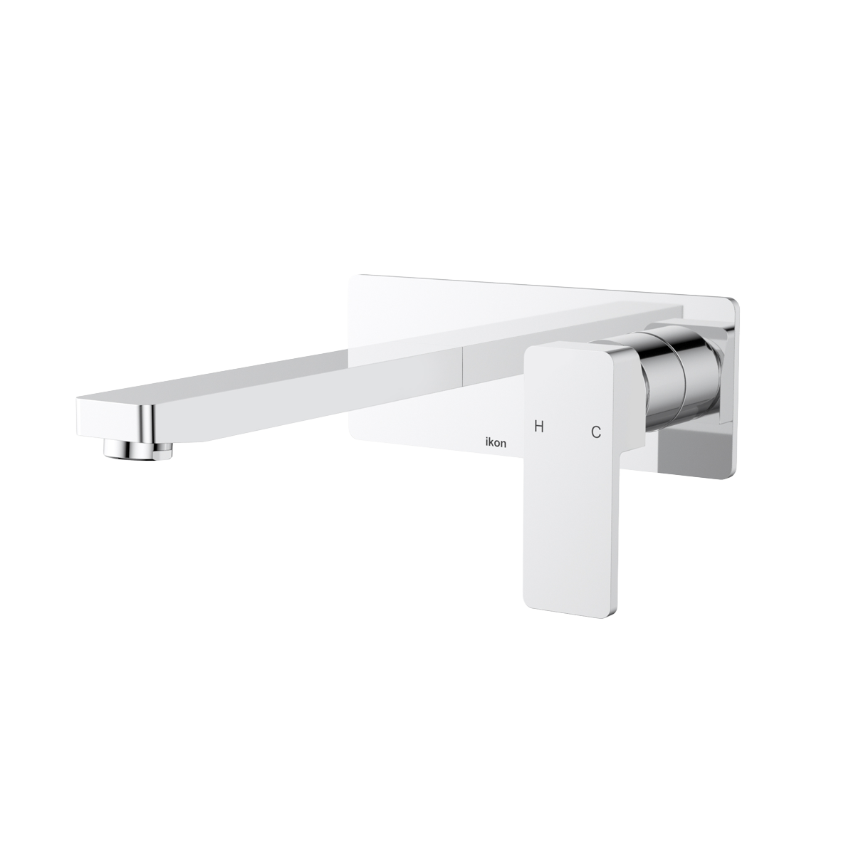 Ceram Wall Basin Mixer - Brushed Nickel