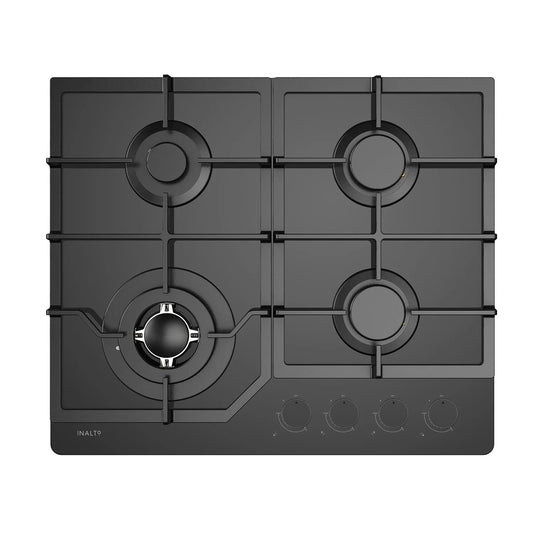 Cooktop Gas On Glass 600mm InAlto 4 Burners Inc. Wok