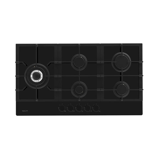Cooktop Gas On Glass 900mm InAlto 5 Burners Inc. Wok