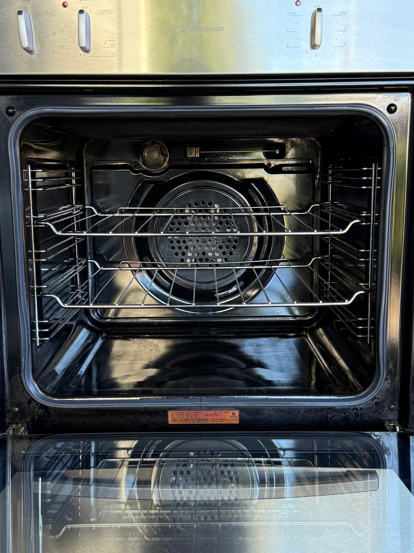 Electric Separate Grill Wall Oven PXR688S, Second Hand. Excellent Condition