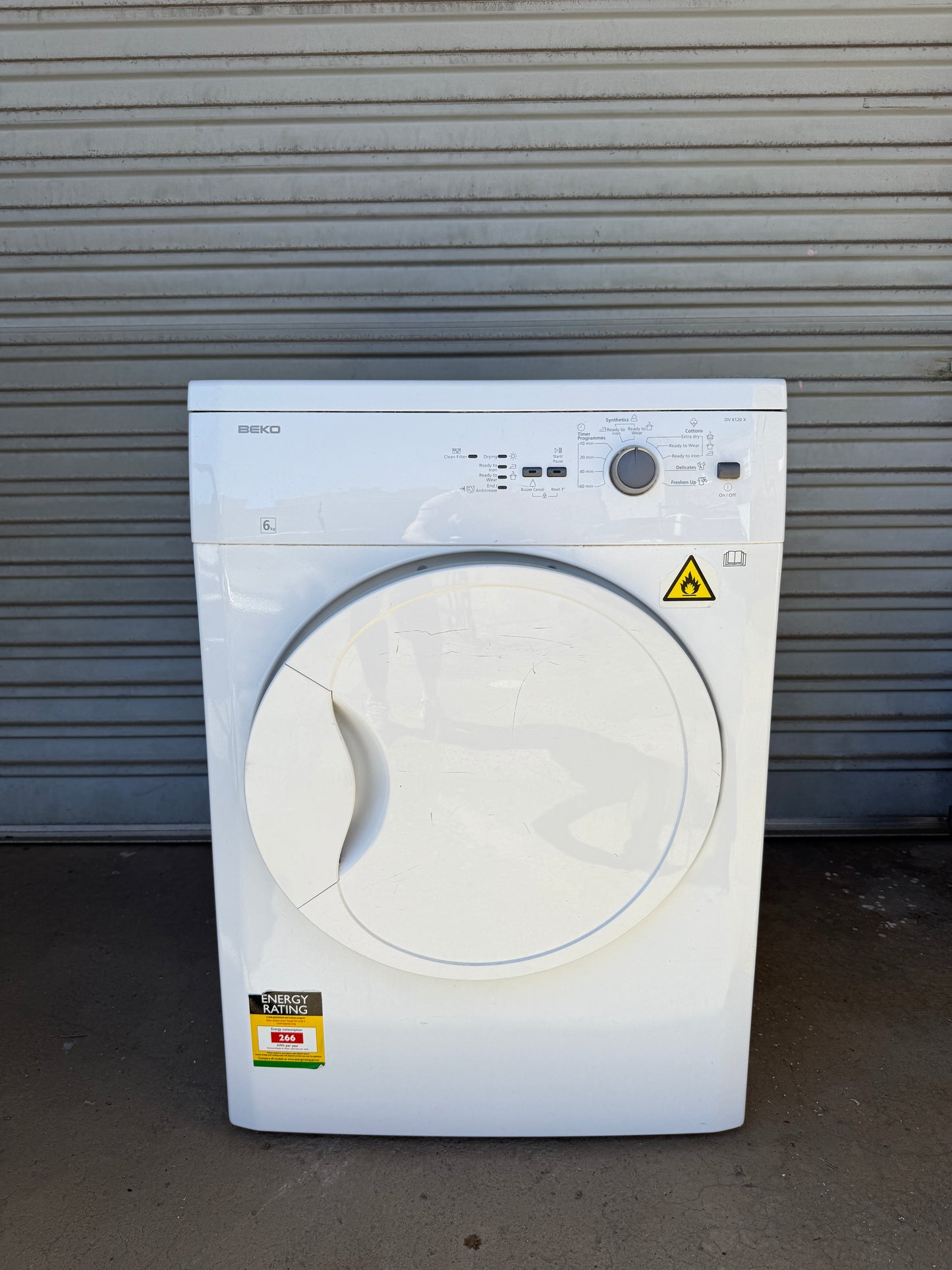 Beko DV 6120 X 6 kg Sensor Controlled Vented Dryer