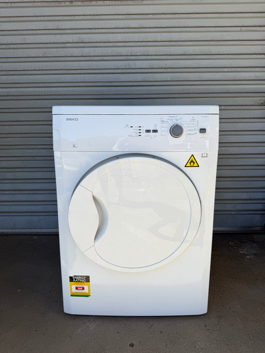 Beko DV 6120 X 6 kg Sensor Controlled Vented Dryer