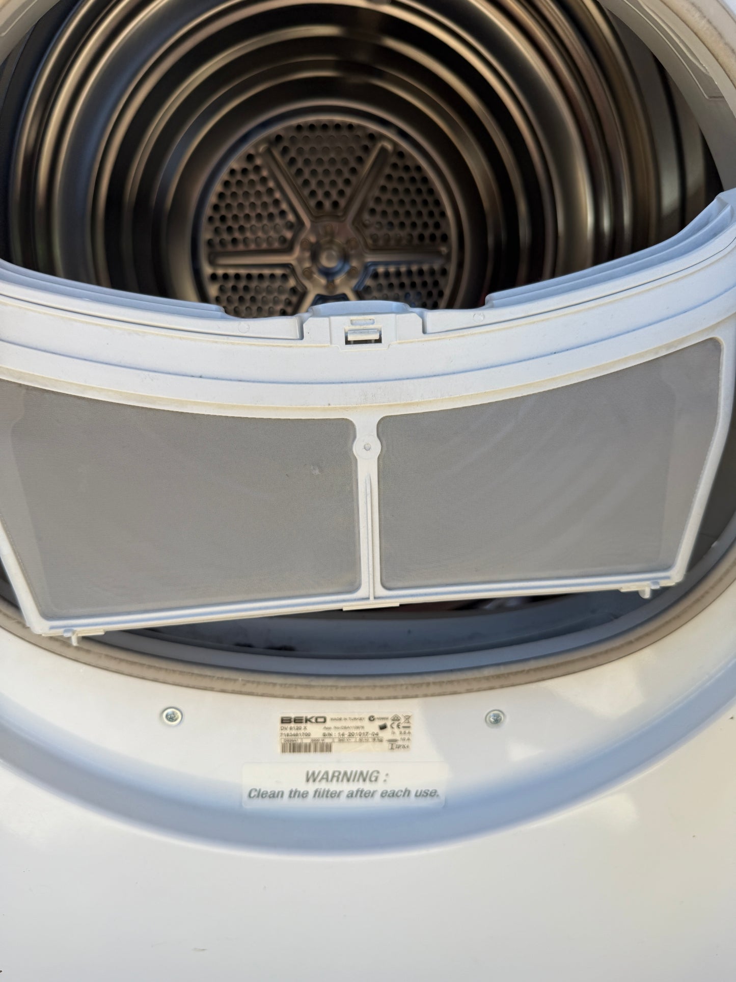 Beko DV 6120 X 6 kg Sensor Controlled Vented Dryer