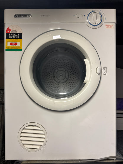 NEAR NEW Simpson 39P400M 4kg Vented Dryer – Quality Used | Tested & Cleaned | Reno Spares