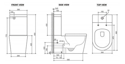 Inspire Alzano  Rimless Back to Wall Toilet Suite