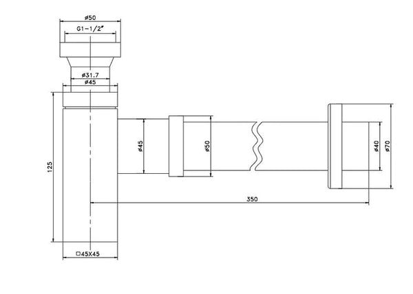 INSPIRE BOTTLE TRAP SQ  40MM