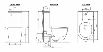 Inspire Cosenza  Rimless Back to Wall Toilet Suite