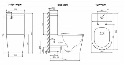 Inspire Feanza  Tornado Back to Wall Toilet Suite