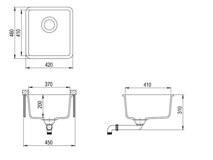 INSPIRE GRANITE KITCHEN SINK  420MM