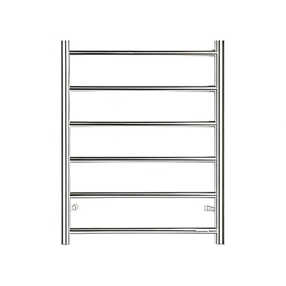 INSPIRE HEATED TOWEL RAIL 6 BAR ROUND CHROME 650MM