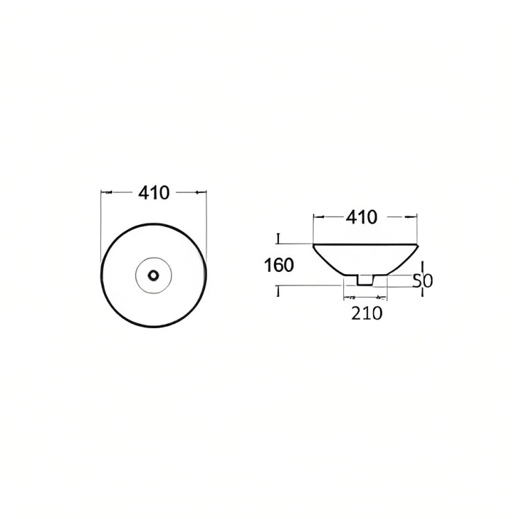 INSPIRE SEMI INSERT CERAMIC BASIN ROSE  410MM