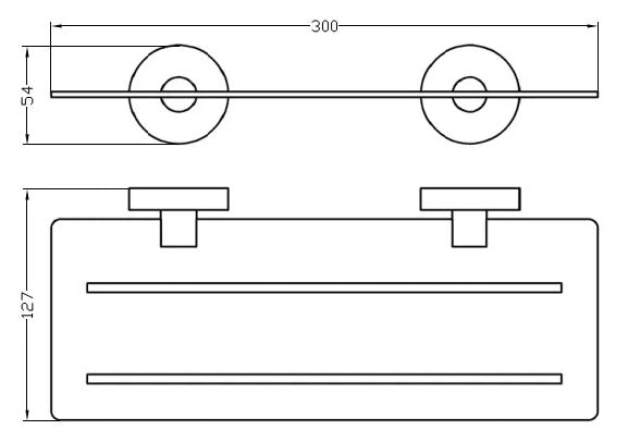 INSPIRE RONDO METAL SHELF  300MM