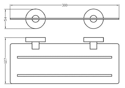 INSPIRE RONDO METAL SHELF  300MM