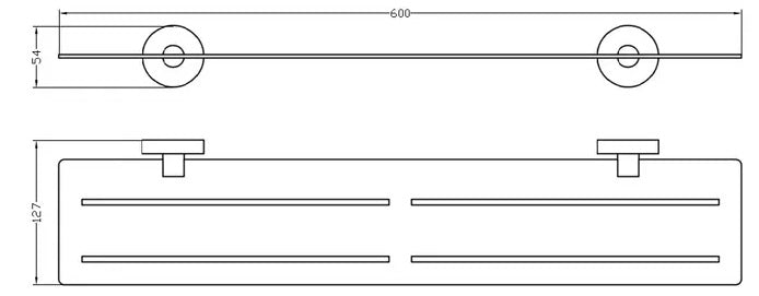 INSPIRE RONDO METAL SHELF  600MM