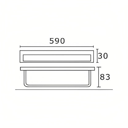 INSPIRE SINGLE NON-HEATED TOWEL RAIL CHROME 600MM AND 750MM