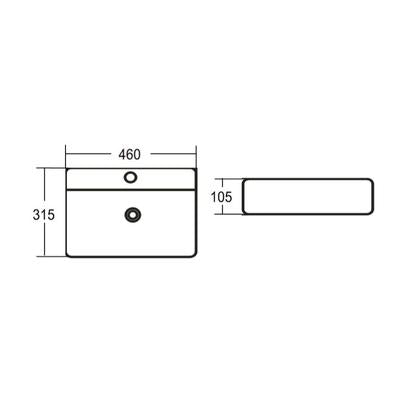 INSPIRE WALL HUNG BASIN  460MM