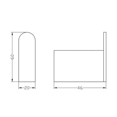 INSPIRE ZEVIO ROBE HOOK  AND ROSE  46MM