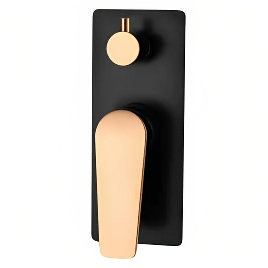 INSPIRE ZEVIO WALL DIVERTER SHOWER MIXER 200MM  AND ROSE