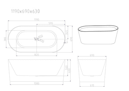 ISEO Freestanding Bathtub - Gloss White