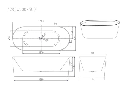 ISEO Freestanding Bathtub - Gloss White
