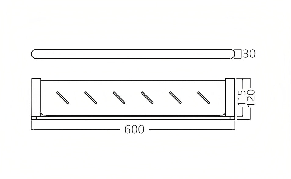 INSPIRE VETTO METAL SHELF  600MM