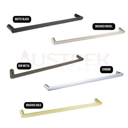 INSPIRE VETTO SINGLE NON-HEATED TOWEL RAIL MATTE BLACK 600MM AND 750MM